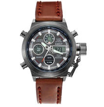 Load image into Gallery viewer, AMST Military Watches Dive 50M Nylon&Leather Strap LED Watches Men Top Brand Luxury Quartz Watch reloj hombre Relogio Masculino