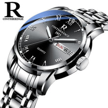 Load image into Gallery viewer, Watch Men Women Business Waterproof Clock Auto Date Silver Steel Mens Watches Fashion Casual Ladies Quartz Wristwatch NEW