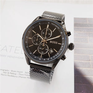 2019 Boss Watch Luxury Mens watches quartz stopwatch all function all pointers work boss waterproof man chronograph