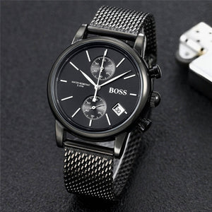 BOSS watch luxury fashtion mens watches 40mm quartz stopwatch All function Relogio all pointers work deisgner waterproof man