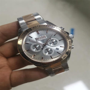 BOSS watch luxury fashtion mens watches 40mm quartz stopwatch All function Relogio all pointers work deisgner waterproof man