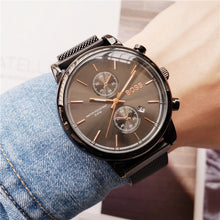 Load image into Gallery viewer, New arrival mens watches stainless steel mesh magnet strap quartz movement boss watch for men designer high quality waterproof