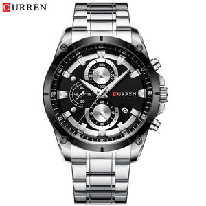 CURREN Creative Design Watches Men Luxury Quartz Wristwatch with Stainless Steel Chronograph Sport Watch Male Clock Relojes