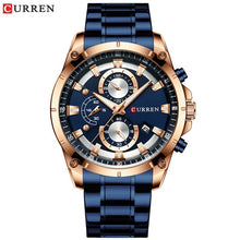 Load image into Gallery viewer, CURREN Creative Design Watches Men Luxury Quartz Wristwatch with Stainless Steel Chronograph Sport Watch Male Clock Relojes