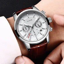 Load image into Gallery viewer, Relogio Masculino LIGE 2019 New Watch Men Fashion Sport Quartz Wacth Mens Watches Brand Luxury Leather Business Waterproof Clock