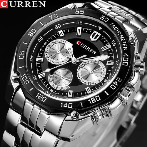 Fashion Curren Luxury Brand Man quartz full stainless steel Watch Casual Military Sport Men Dress Wristwatch Gentleman 2018 New