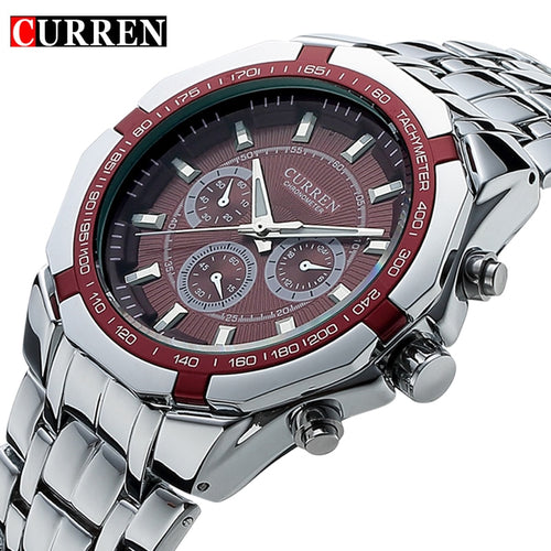 Top Brand Luxury Watch CURREN Casual Military Quartz Sports Wristwatch Full Steel Waterproof Men's Clock Relogio Masculino