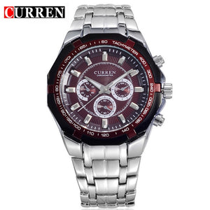 Top Brand Luxury Watch CURREN Casual Military Quartz Sports Wristwatch Full Steel Waterproof Men's Clock Relogio Masculino
