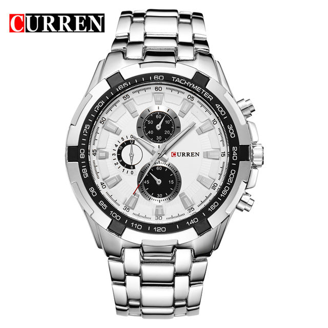 CURREN Watches Men Top Brand Luxury Fashion&Casual Quartz Male Wristwatches Classic Analog Sports Steel Band Clock Relojes