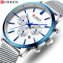 Load image into Gallery viewer, CURREN Watch Men Fashion Business Watches Men&#39;s Casual Waterproof Quartz Wristwatch Blue Steel Clock Relogio Masculino