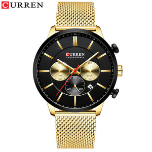 CURREN Watch Men Fashion Business Watches Men's Casual Waterproof Quartz Wristwatch Blue Steel Clock Relogio Masculino