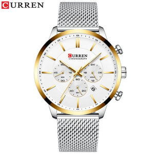 CURREN Watch Men Fashion Business Watches Men's Casual Waterproof Quartz Wristwatch Blue Steel Clock Relogio Masculino
