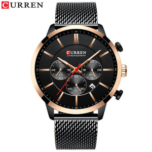 CURREN Watch Men Fashion Business Watches Men's Casual Waterproof Quartz Wristwatch Blue Steel Clock Relogio Masculino